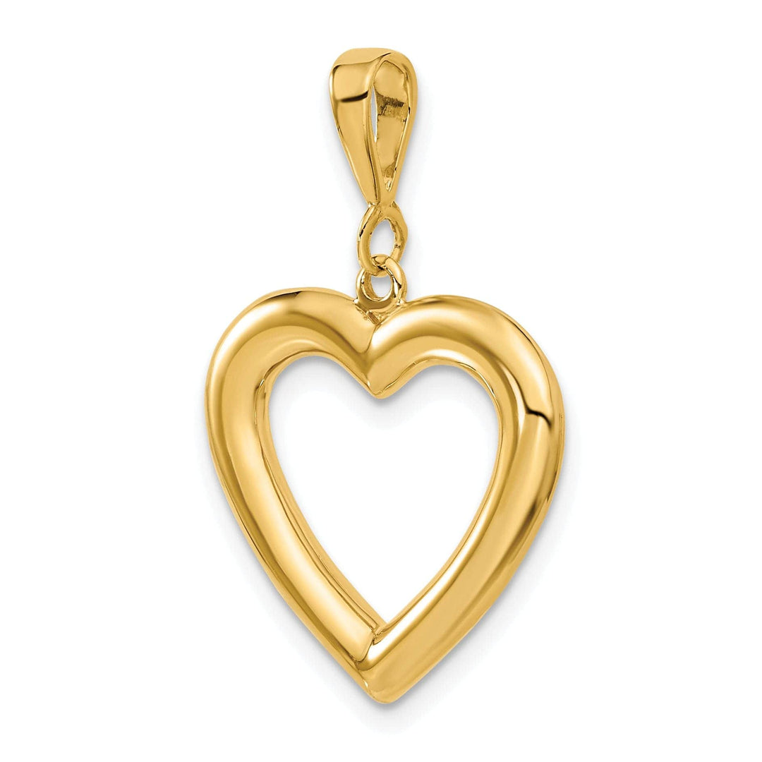 Lovely Rita's Pendants & Charms 14k Yellow Gold Solid Polished Heart Pendant