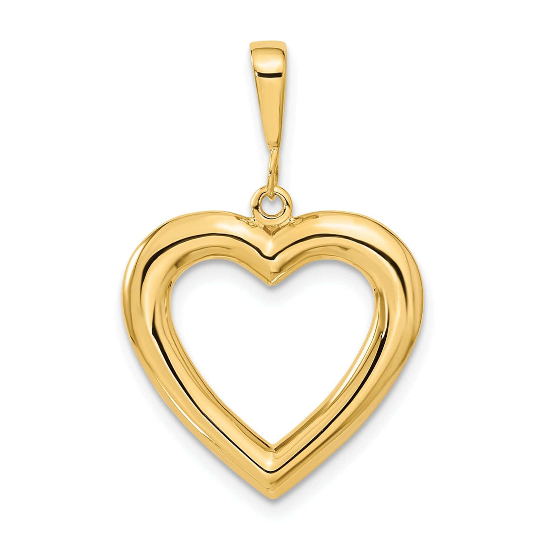 Lovely Rita's Pendants & Charms 14k Yellow Gold Solid Polished Heart Pendant
