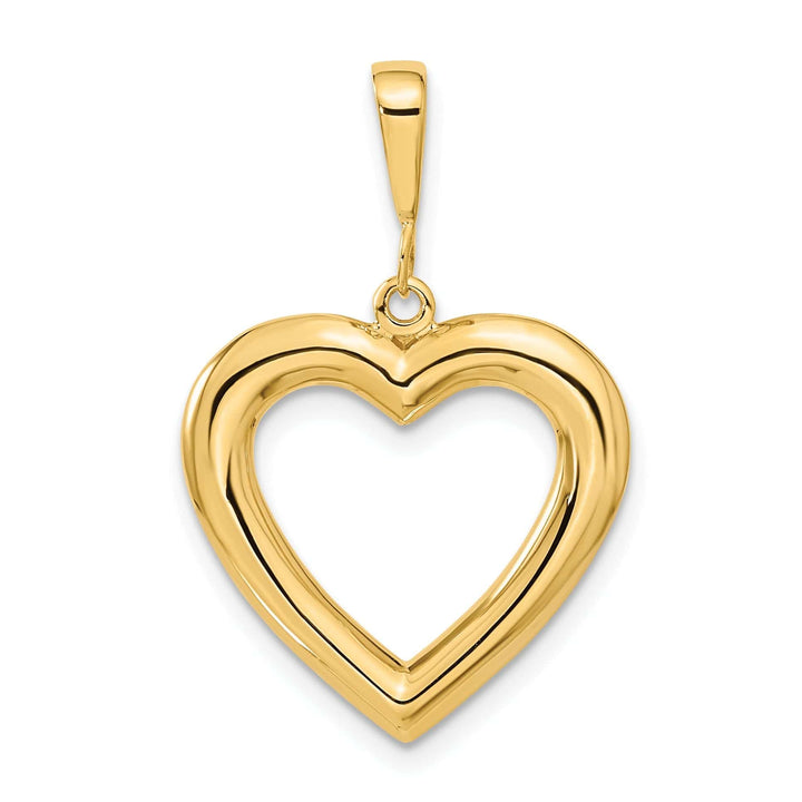 Lovely Rita's Pendants & Charms 14k Yellow Gold Solid Polished Heart Pendant