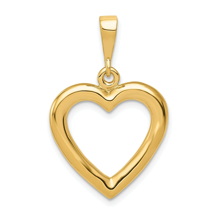 Lovely Rita's Pendants & Charms 14k Yellow Gold Solid Polished Heart Pendant