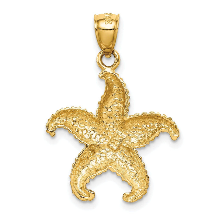 Lovely Rita's Pendants & Charms 14K Yellow Gold Solid Polished Starfish Charm Pendant