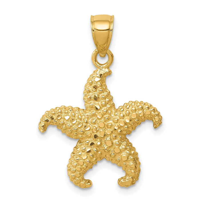 Lovely Rita's Pendants & Charms 14K Yellow Gold Solid Polished Starfish Charm Pendant