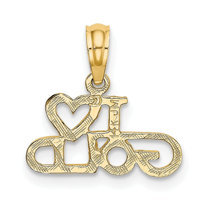 Lovely Rita's Pendants & Charms 14K Yellow Gold Solid Polished Textured Finish School House Building Charm Pendant