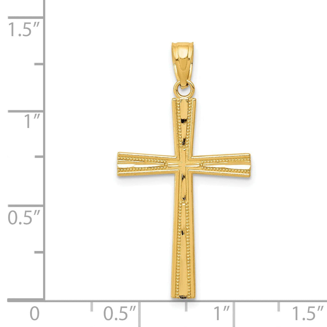Lovely Rita's Pendants & Charms 14k Yellow Gold Solid Reversible Cross Pendant