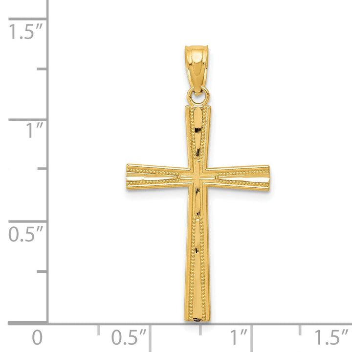 Lovely Rita's Pendants & Charms 14k Yellow Gold Solid Reversible Cross Pendant