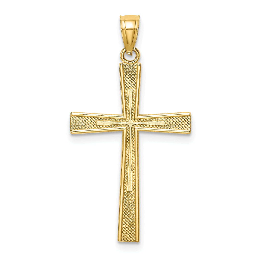 Lovely Rita's Pendants & Charms 14k Yellow Gold Solid Reversible Cross Pendant