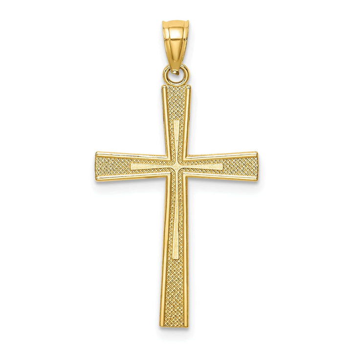 Lovely Rita's Pendants & Charms 14k Yellow Gold Solid Reversible Cross Pendant