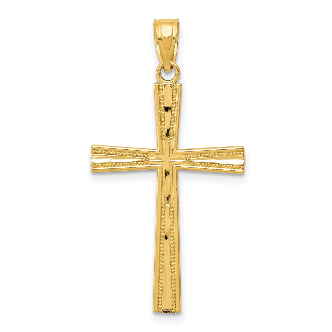 Lovely Rita's Pendants & Charms 14k Yellow Gold Solid Reversible Cross Pendant
