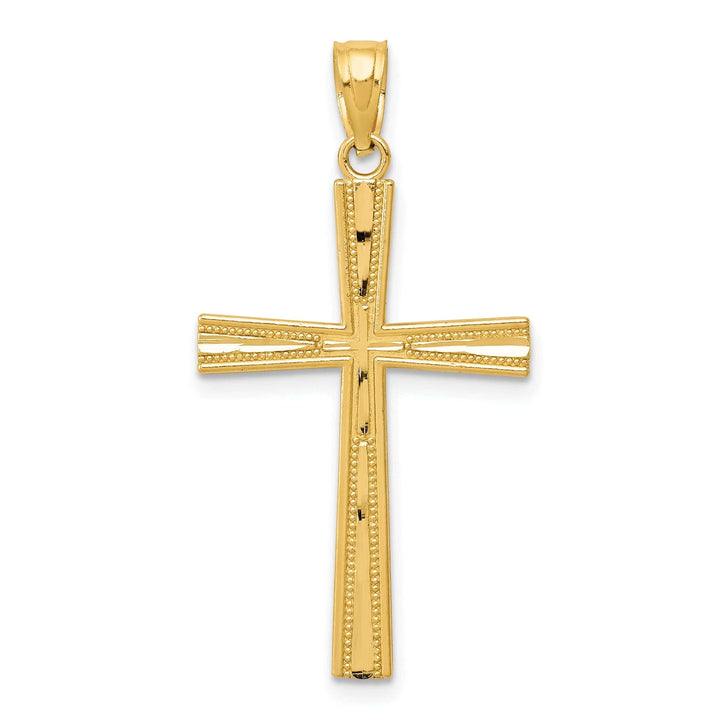 Lovely Rita's Pendants & Charms 14k Yellow Gold Solid Reversible Cross Pendant