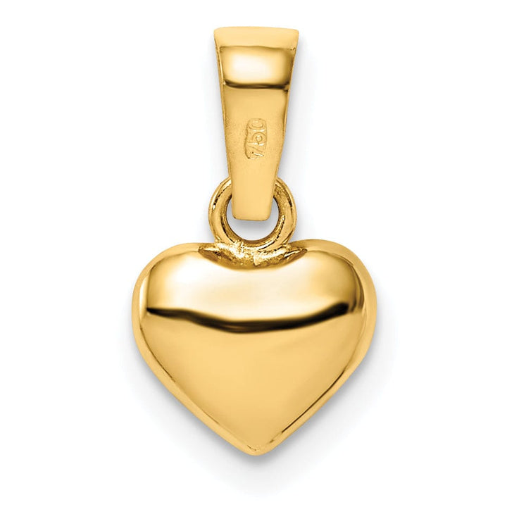Lovely Rita's Pendants & Charms 14k Yellow Gold Solid Satin, Polished Finish 3-Dimensional Puffed Swirl Heart Design Charm Pendant