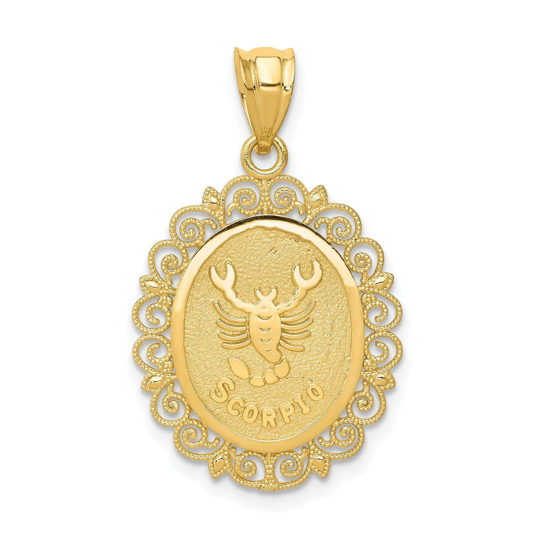 Lovely Rita's Pendants & Charms 14k Yellow Gold Solid Scorpio Zodiac Pendant