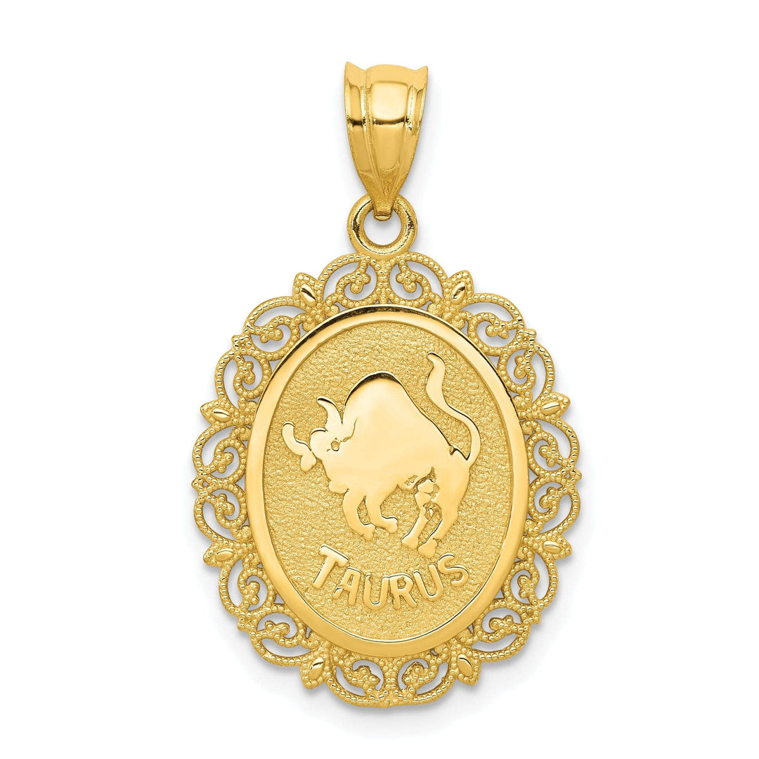 Lovely Rita's Pendants & Charms 14k Yellow Gold Solid Taurus Zodiac Pendant