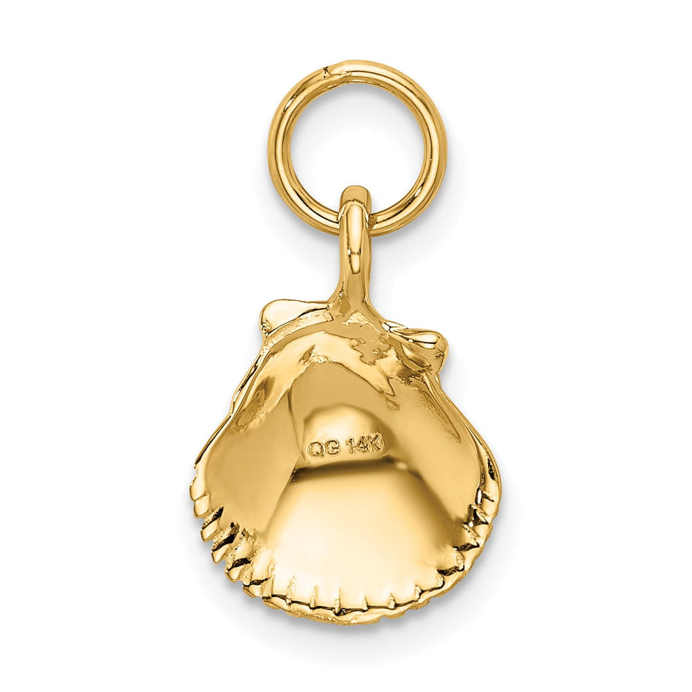 Lovely Rita's Pendants & Charms 14k Yellow Gold Solid Texture Polished Finish Sea shell Charm Pendant
