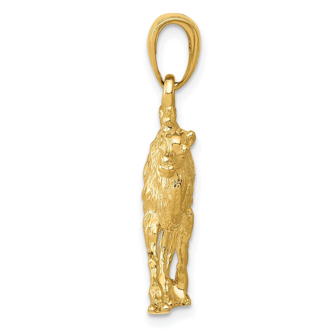 Lovely Rita's Pendants & Charms 14k Yellow Gold Solid Textured Finish 3-Dimensional Camel Design Charm Pendant