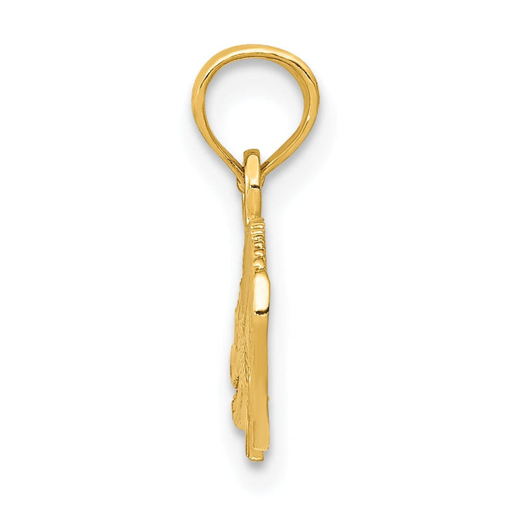 Lovely Rita's Pendants & Charms 14k Yellow Gold Solid Textured Finish Alligator Charm Pendant