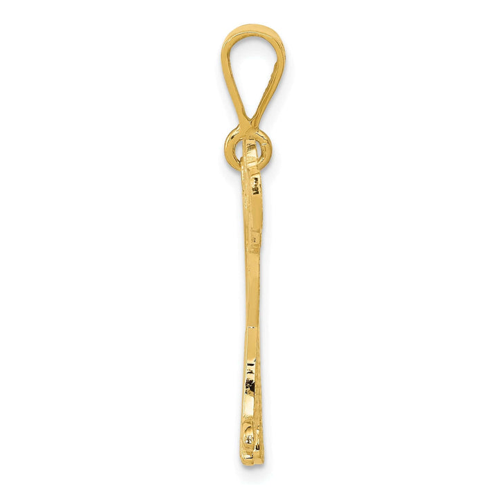 Lovely Rita's Pendants & Charms 14k Yellow Gold Solid Textured Polished Finish Mastiff Dog Charm Pendant