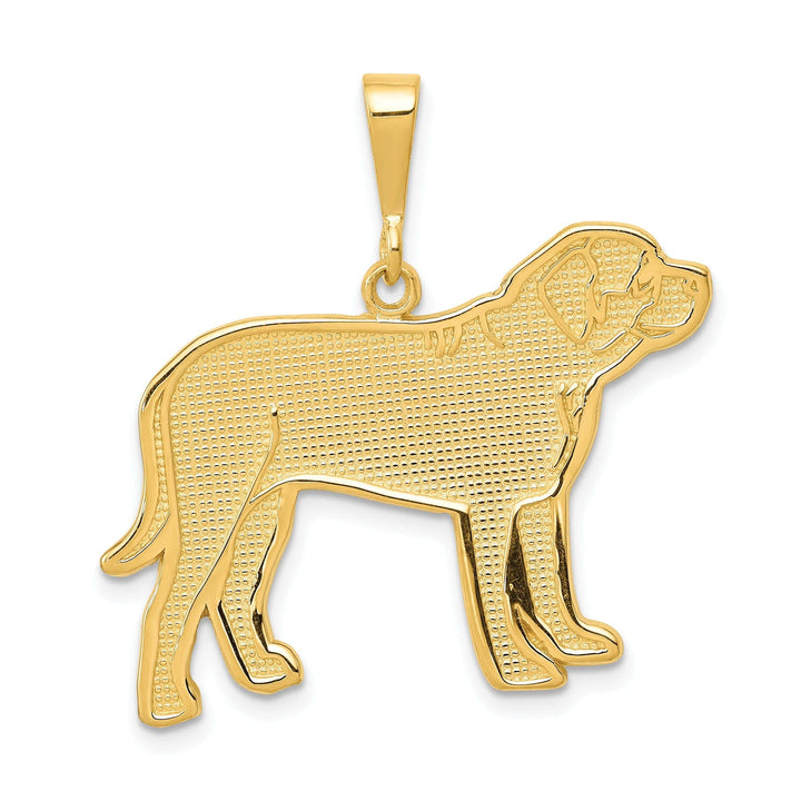 Lovely Rita's Pendants & Charms 14k Yellow Gold Solid Textured Polished Finish Mastiff Dog Charm Pendant