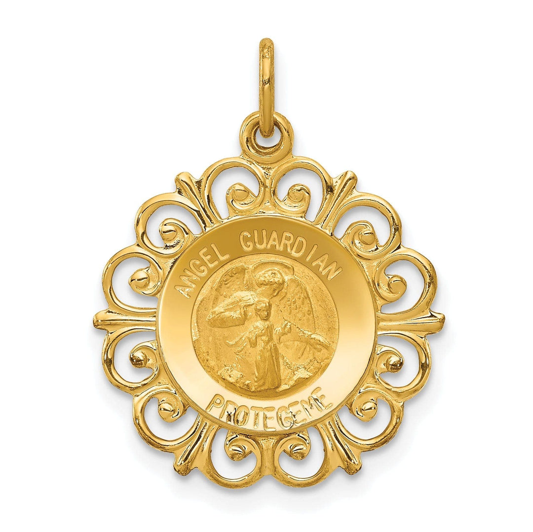 Lovely Rita's Pendants & Charms 14k Yellow Gold Spanish Guardian Angel Medal