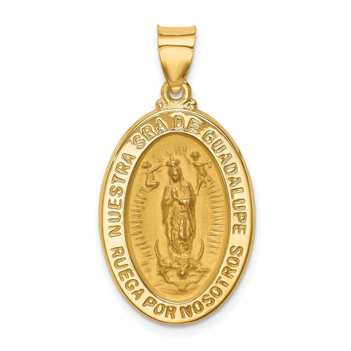Lovely Rita's Pendants & Charms 14k Yellow Gold Spanish Lady of Guadalupe Medal