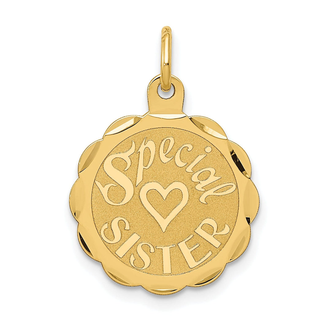 Lovely Rita's Pendants & Charms 14k Yellow Gold Special Sister Charm Pendant