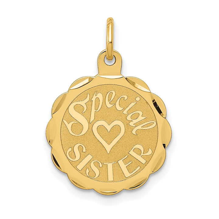 Lovely Rita's Pendants & Charms 14k Yellow Gold Special Sister Charm Pendant