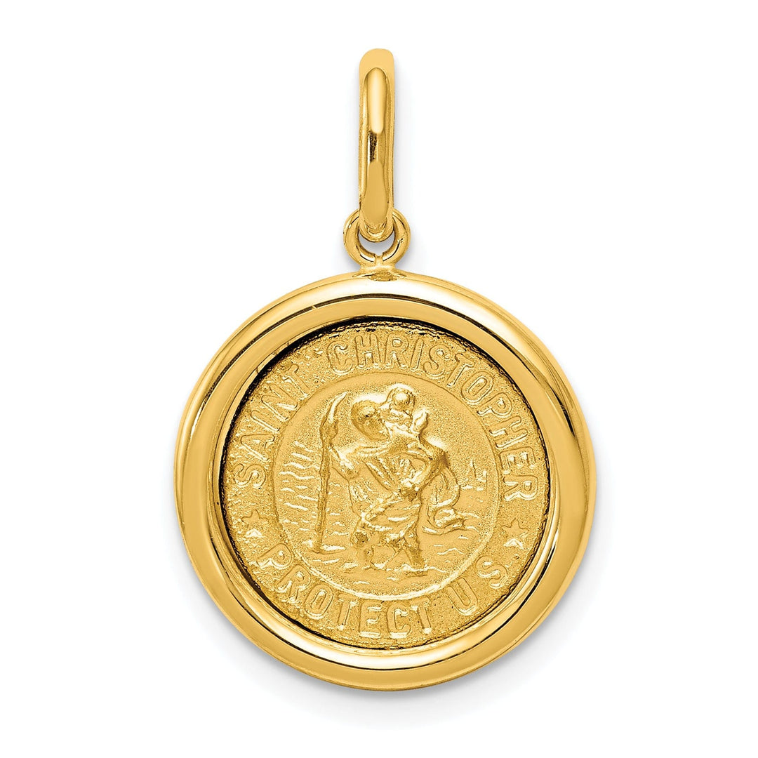Lovely Rita's Pendants & Charms 14k Yellow Gold St Christopher Medal Pendant