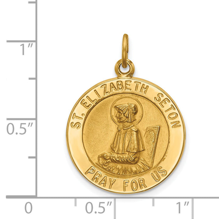 Lovely Rita's Pendants & Charms 14k Yellow Gold St.Elizabeth Seton Medal Pendant