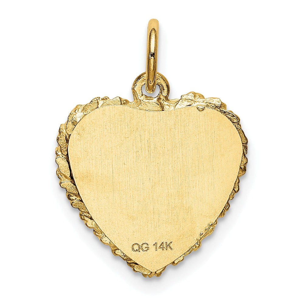 Lovely Rita's Pendants & Charms 14k Yellow Gold Sweet Sixteen Heart Charm Pendant