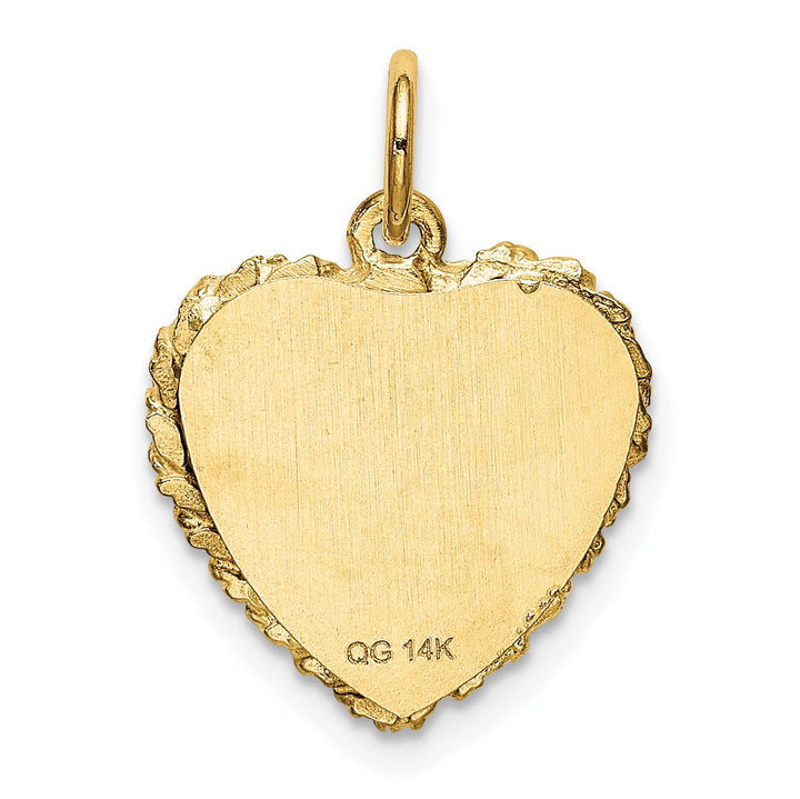 Lovely Rita's Pendants & Charms 14k Yellow Gold Sweet Sixteen Heart Charm Pendant