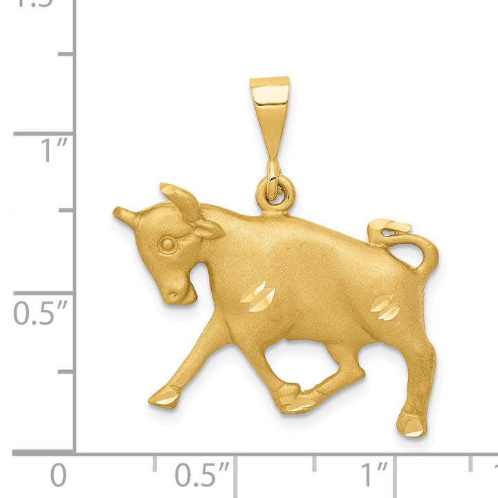 Lovely Rita's Pendants & Charms 14k Yellow Gold Taurus Zodiac Charm Pendant