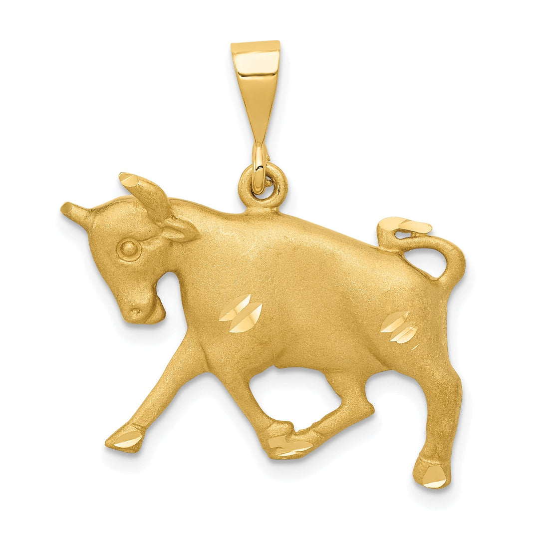 Lovely Rita's Pendants & Charms 14k Yellow Gold Taurus Zodiac Charm Pendant