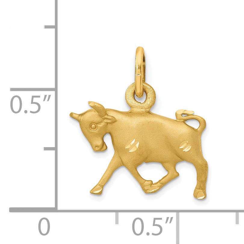Lovely Rita's Pendants & Charms 14k Yellow Gold Taurus Zodiac Charm Pendant