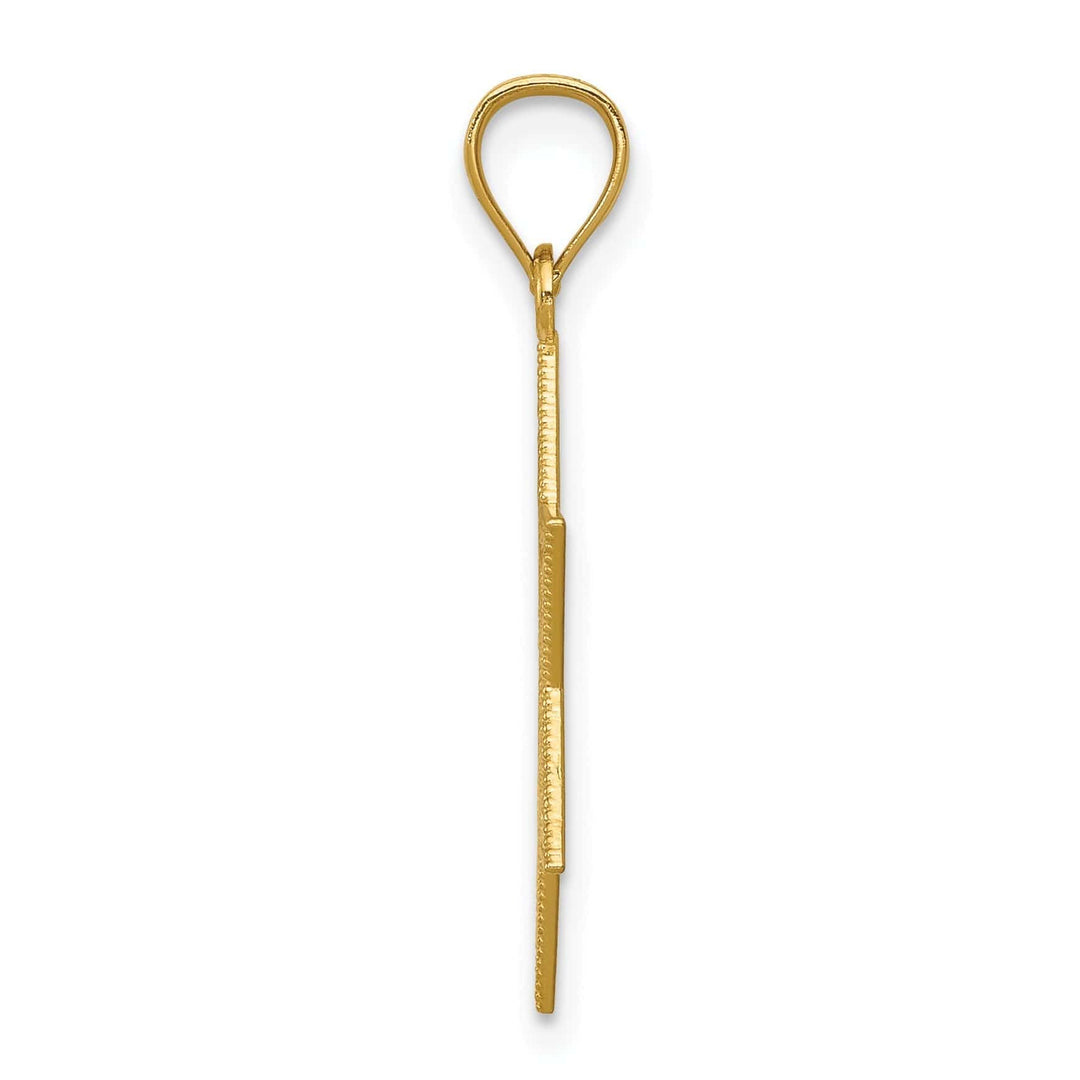 Lovely Rita's Pendants & Charms 14K Yellow Gold Texture D.C Polished Finish Solid Star of David Pendant