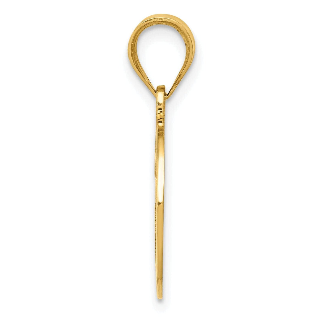 Lovely Rita's Pendants & Charms 14k Yellow Gold Texture Polished Cross and 1st Holy Communion Pendant