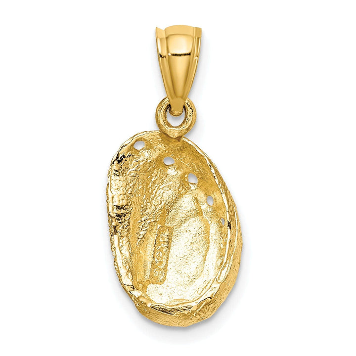 Lovely Rita's Pendants & Charms 14K Yellow Gold Texture Polished Finish Abalone Shell Charm Pendant