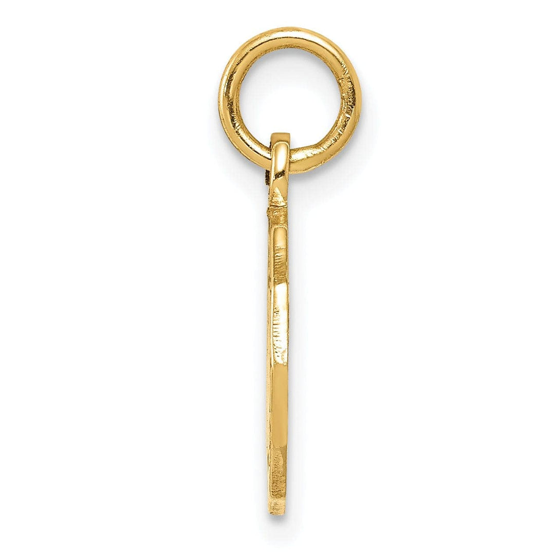 Lovely Rita's Pendants & Charms 14k Yellow Gold Texture Polished Finish Baptism Charm Pendant