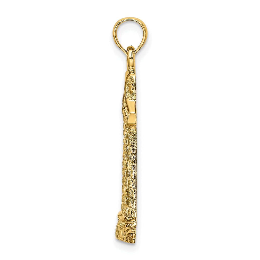 Lovely Rita's Pendants & Charms 14k Yellow Gold Texture Polished Finish Lighthouse Charm Pendant