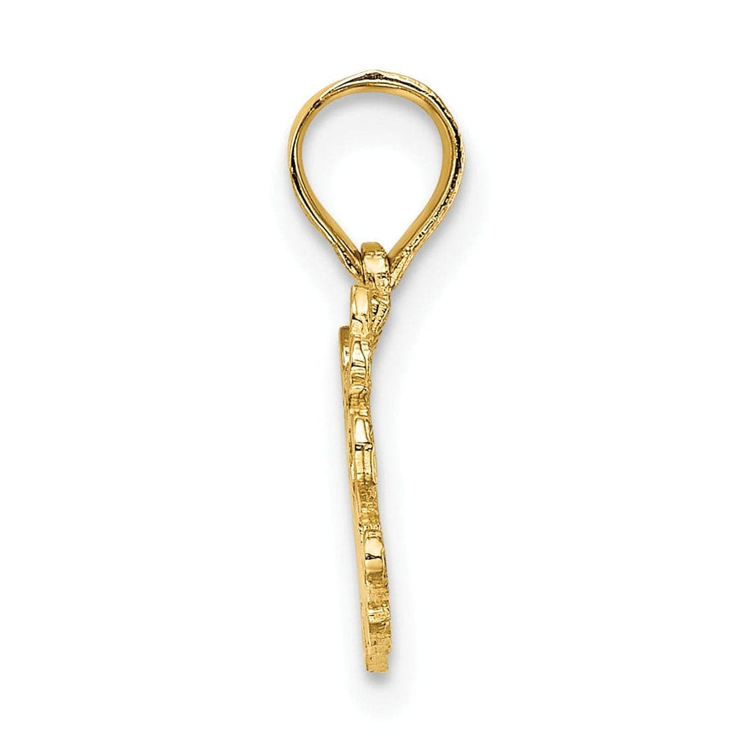 Lovely Rita's Pendants & Charms 14K Yellow Gold Texture Polished Finish LITTLE ANGEL Talking Pendant