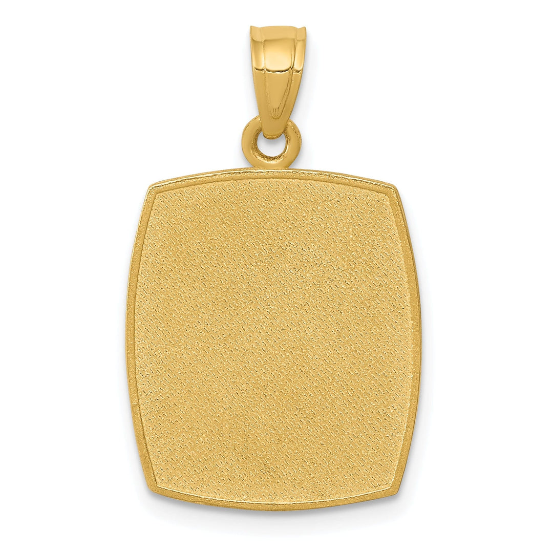 Lovely Rita's Pendants & Charms 14k Yellow Gold Texture Satin Polished Finish Baptism Pendant