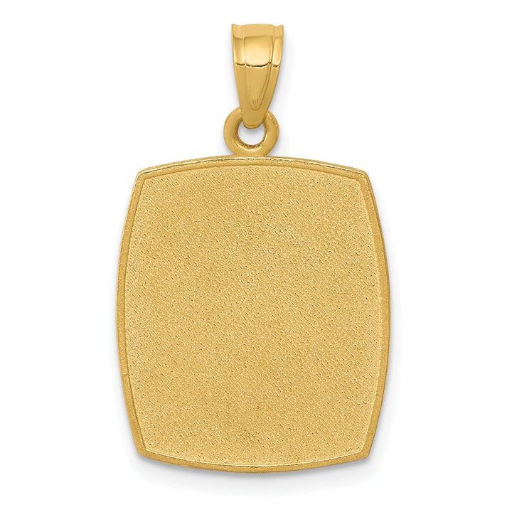 Lovely Rita's Pendants & Charms 14k Yellow Gold Texture Satin Polished Finish Baptism Pendant