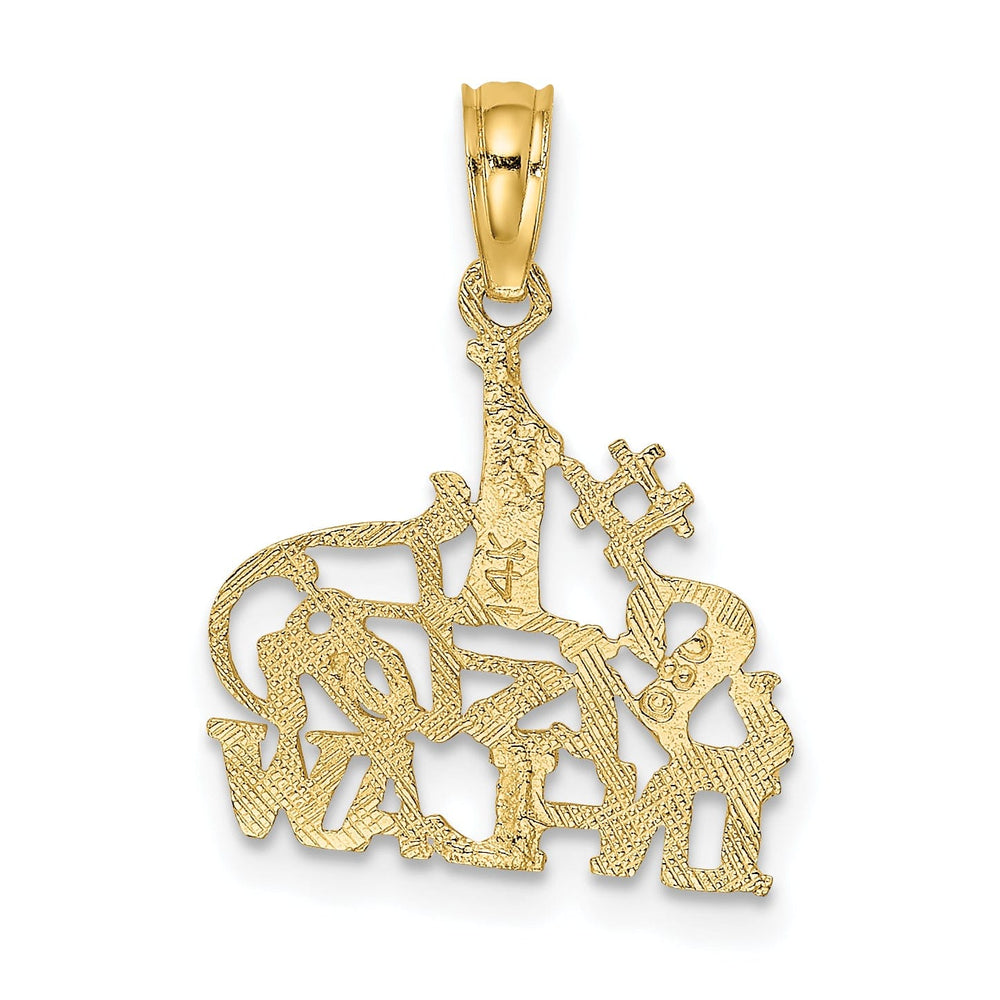 Lovely Rita's Pendants & Charms 14k Yellow Gold Textured Back Polished Finish Script #1 SISTER-IN-LAW Charm Pendant