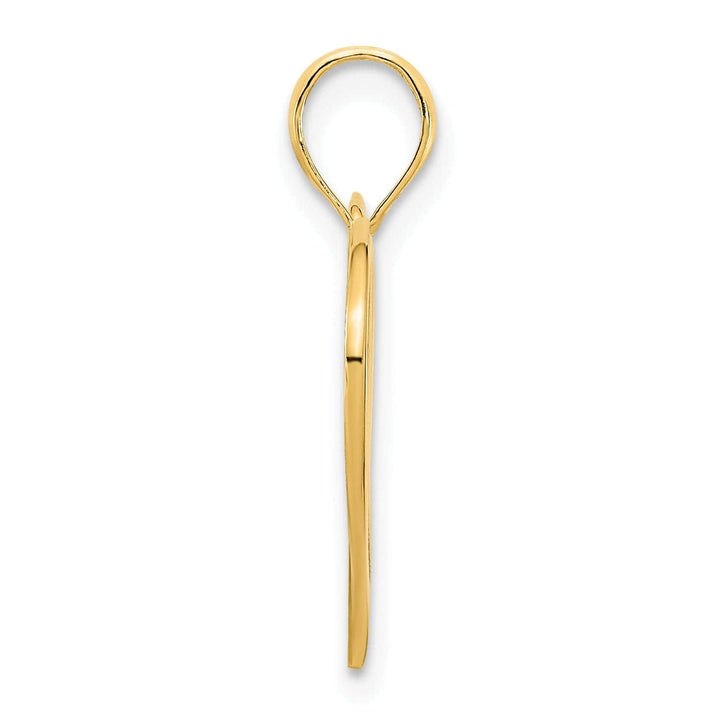 Lovely Rita's Pendants & Charms 14k Yellow Gold Textured Back Polished Finish Women's Fancy Heart in Heart Design Charm Pendant