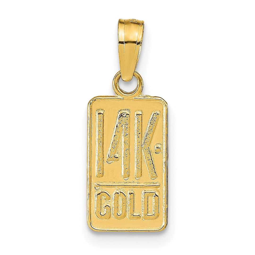 Lovely Rita's Pendants & Charms 14k Yellow Gold Textured Polish Finish 14K GOLD Charm Pendant