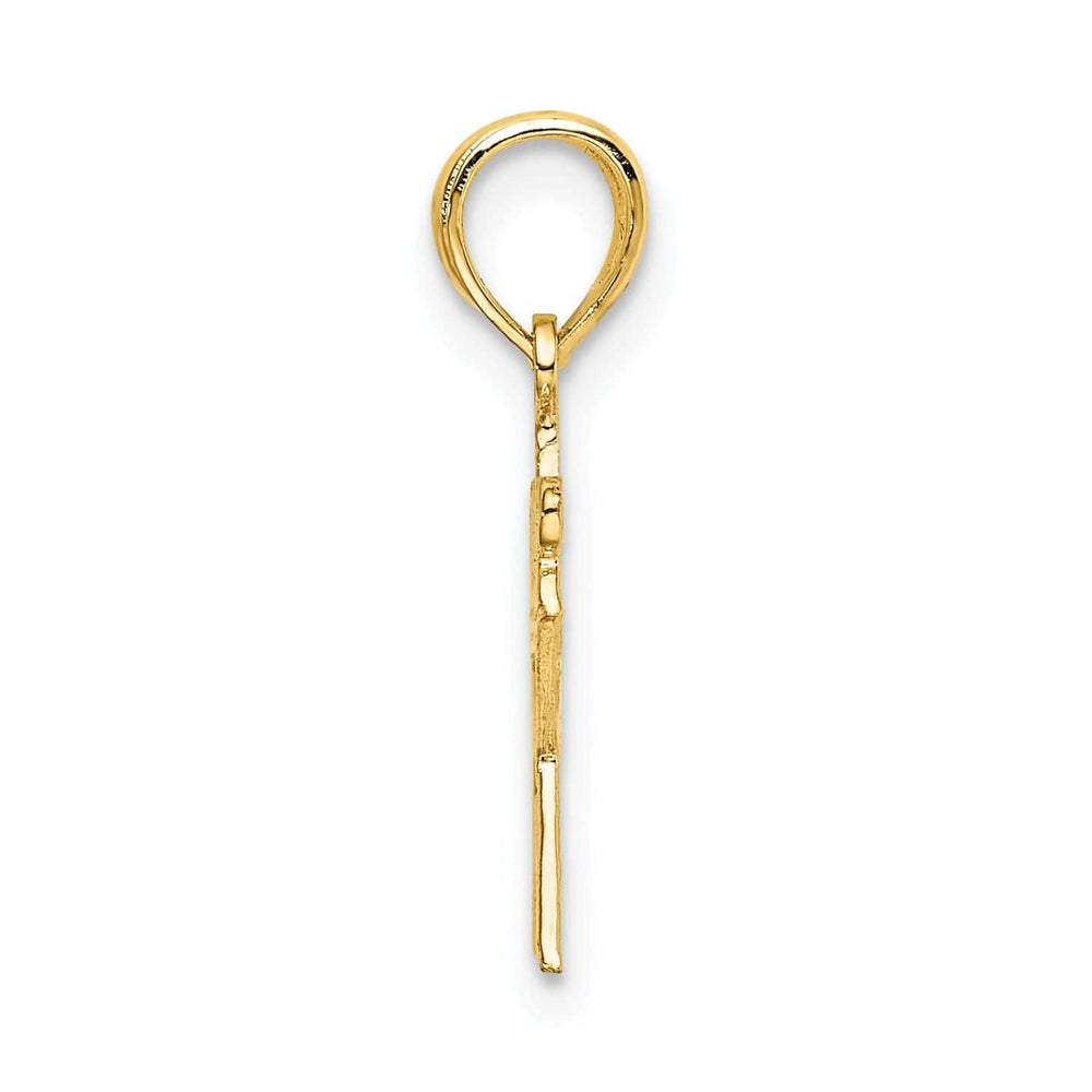 Lovely Rita's Pendants & Charms 14K Yellow Gold Textured Polished Finis SUPER Star Charm Design Pendant