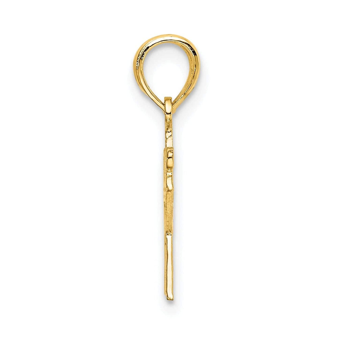 Lovely Rita's Pendants & Charms 14K Yellow Gold Textured Polished Finis SUPER Star Charm Design Pendant