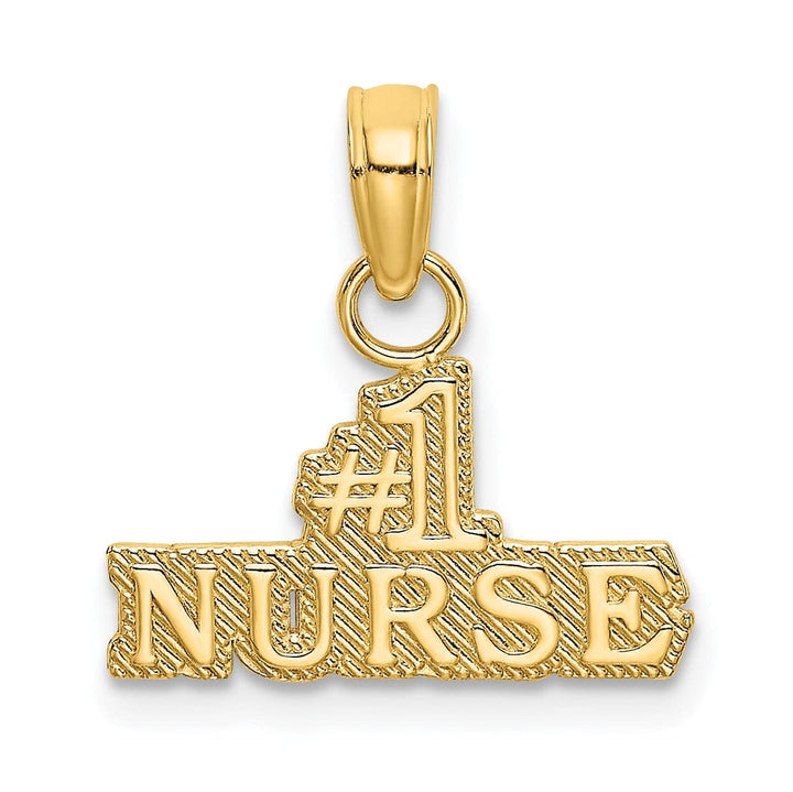 Lovely Rita's Pendants & Charms 14k Yellow Gold Textured Polished Finish #1 Nurse Charm Pendant