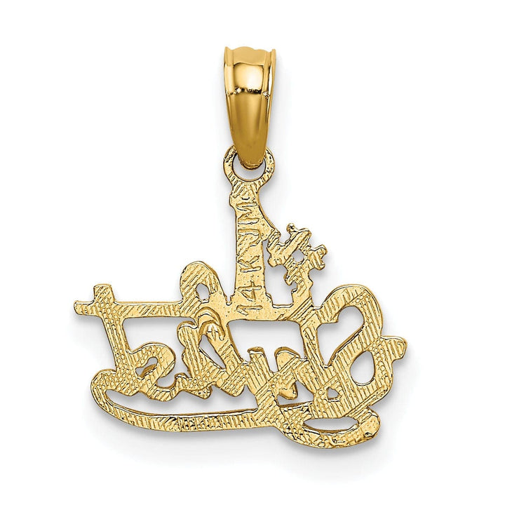 Lovely Rita's Pendants & Charms 14k Yellow Gold Textured Polished Finish #1 STYLIST Charm Pendant