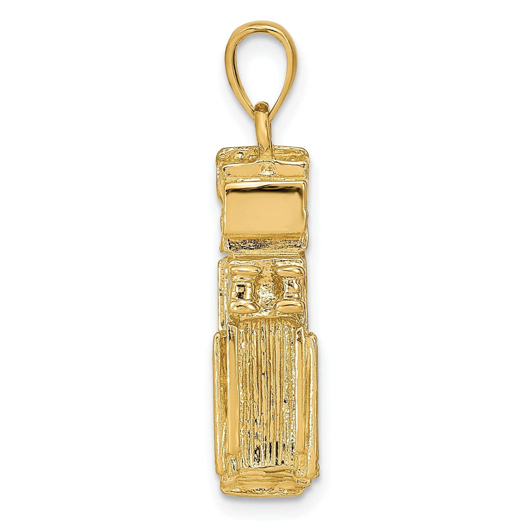 Lovely Rita's Pendants & Charms 14k Yellow Gold Textured Polished Finish 3-Dimensional Fire Truck Charm Pendant
