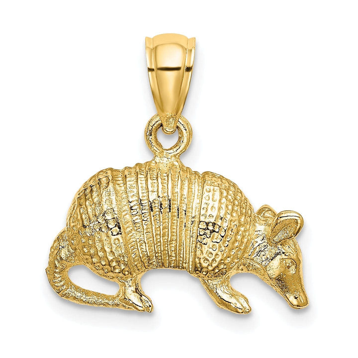 Lovely Rita's Pendants & Charms 14K Yellow Gold Textured Polished Finish 3-Dimentional Armadillo Charm Pendant