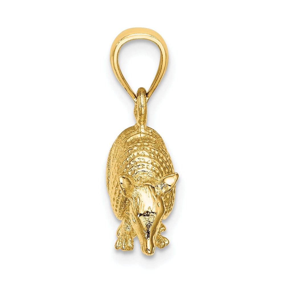 Lovely Rita's Pendants & Charms 14K Yellow Gold Textured Polished Finish 3-Dimentional Armadillo Charm Pendant